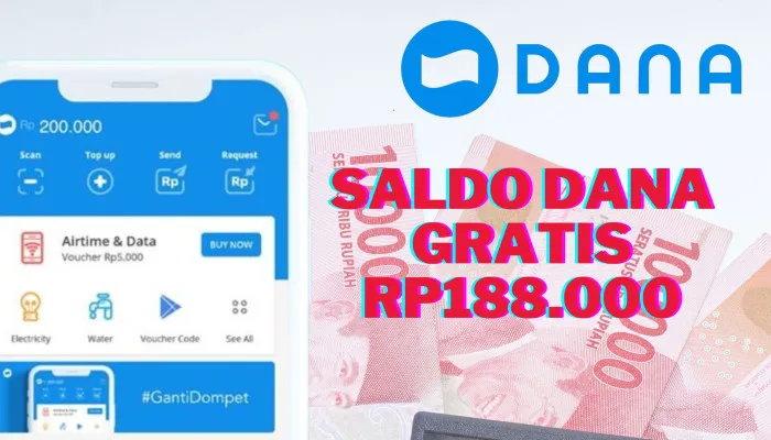 Segera Klaim Saldo DANA Gratis Rp188.000 Langsung Cair Dompet Elektronik Hari Ini, Cek Cara Mudahnya di Sini! (PosKota/Nur Rumsari)