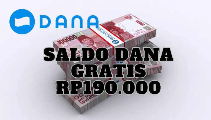 Saldo DANA gratis Rp190.000 Masuk Dompet Elektronik dari Aplikasi Penghasil Uang (Poskota/Nur Rumsari)