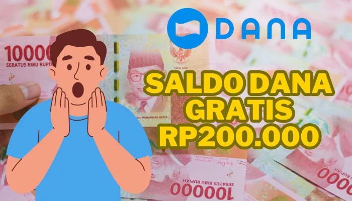 Saldo DANA Gratis Rp200.000 Cair ke Dompet Elektronik pakai aplikasi penghasil uang berikut.w (Poskota/Nur Rumsari)