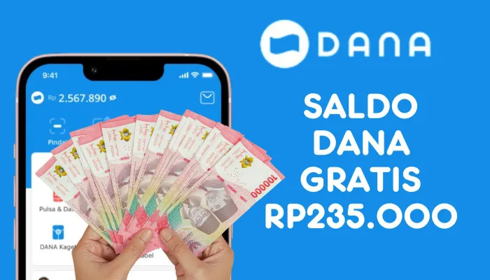 Klaim Saldo DANA Gratis Rp235.000 3 Oktober Hari Ini Langsung Masuk Dompet Elektronik (Poskota/Nur Rumsari)