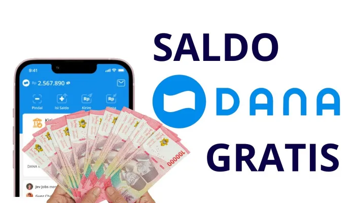 Saldo DANA gratis Rp200.000 dari aplikasi penghasil uang langsung masuk dompet elektronik. (Poskota/Nur Rumsari)