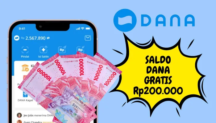 Rahasia Mendapatkan Saldo DANA Gratis Rp200.000 di Internet. (Poskota/Nur Rumsari)