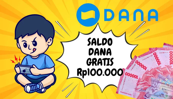 Ayo, main game sekarang dan klaim saldo DANA Rp100.000 gratis ke dompet elektronik. (Poskota/Nur Rumsari)