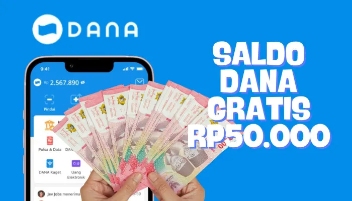 Saatnya cairkan saldo DANA gratis Rp50.000 dari aplikasi penghasil uang ini. (Poskota/Nur Rumsai)