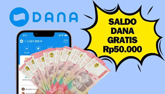 Cara Mudah Mendapatkan Saldo DANA Gratis Rp50.000 Setiap Hari (Poskota/Nur Rumsari)