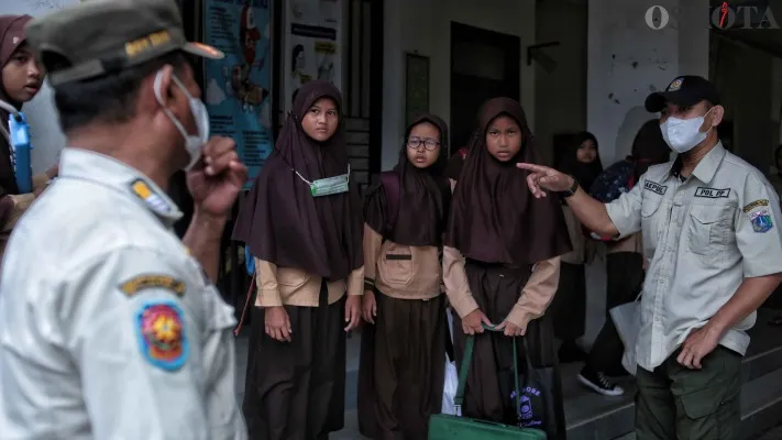 Satpol PP saat tugas di lapangan