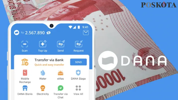 Saldo DANA gratis Rp100.000 berhasil masuk ke e-wallet kamu (PosKota/Saffa Sabila)