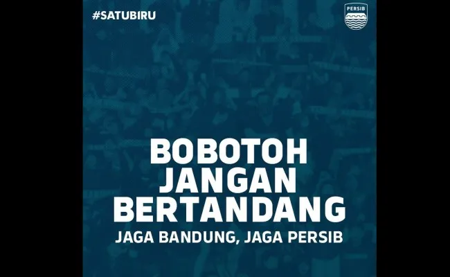 Management PERSIB Bandung melarang supporter yang biasa disebut Bobotoh untuk tidak datang di Stadion Gelora Bangkalan (Official Persib)