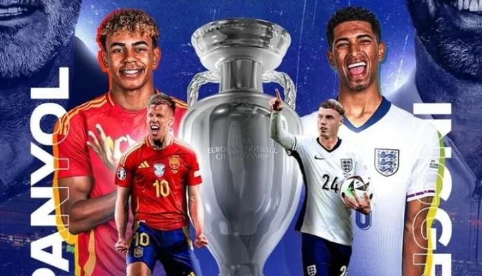 cek link live streaming final euro 2024 spanyol vs inggris. (@rctisports)