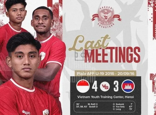 klik link nonton live streaming Timnas Indonesia U-19 vs Kamboja malam ini. (@pssi)