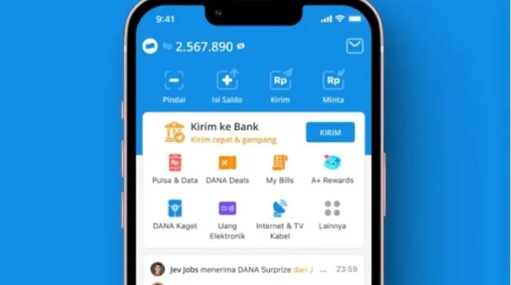 Saldo DANA gratis senilai Rp200.000 telah diterima nomor HP Anda yang terpilih, pencairan langsung ke dompet elektronik Anda. (Foto: Poskota)