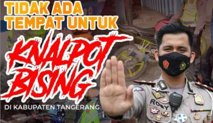 Nggak ada tempat bagi pengguna knalpot bising di Kab. Tangerang. (Foto/Instagram/@satlantastangkab)