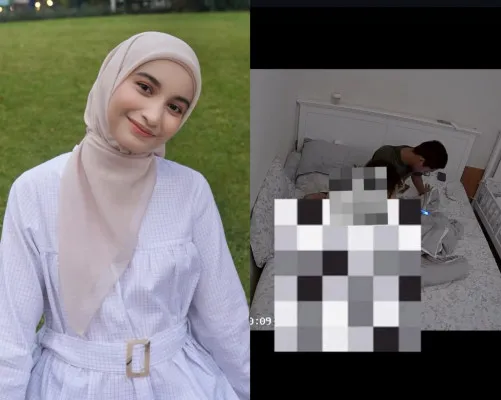 Selebgram Cut Intan Nabila viral jadi korban KDRT sang suami ,Armor Toreador dibuktikan dengan rekaman CCTV yang dibagikannya. (Instagram/@cut.intannabila)