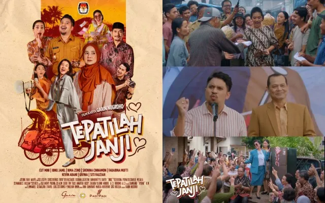 Potongan adegan serta poster film Tepatilah Janji. (X/@FilmIndoSource)