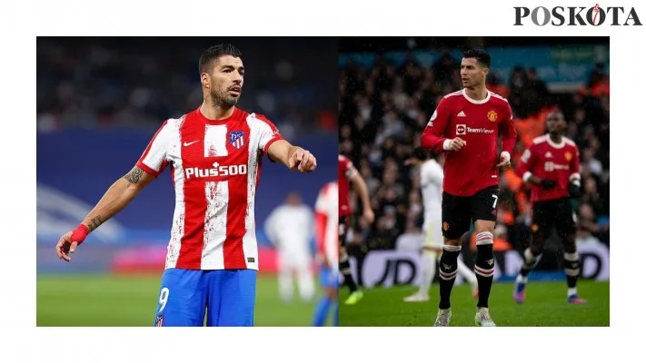 Luis Suarez vs Cristiano Ronaldo, Atletico Madrid akan menjamu Manchester United di babak 16 Besar Liga Champions. Foto : Instagram @Luissuarez9, @Cristianno