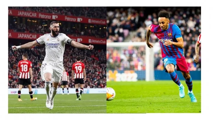 Dua pemain yang bersaing di La Liga, Karim Benzema (Real Madrid) dan Pierre-Emerick Aubameyang (Barcelona) (Foto: Instagram/@Auba,@karimbenzema)