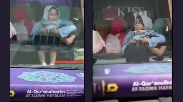 Pasangan remaja terekam mesum di mobil pick up saat macet, tapi direkam di depan Al Quran (Foto: tangkapan layar Instagram/@terangmedia)