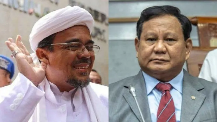 Kolase foto Habib Rizieq dan Prabowo Subianto (Foto: ist.)