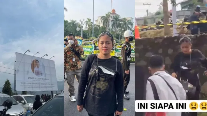 Foto dokumentasi Mbak Rara ikut menghadiri upacara pemakaman Eril (Foto: IG/Rara_cahayatarotindigo, Twitter/txtdaribandung)