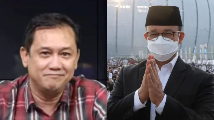 Kolase foto Denny Siregar dan Anies Baswedan (Foto: diolah dari Twitter/Aniesbaswedan, IST.)