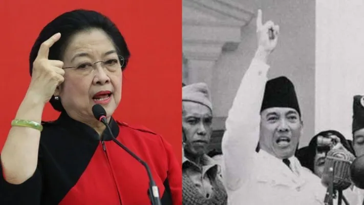 Kolase foto Megawati Soekarnoputri dan Bung Karno (Foto: ist.)