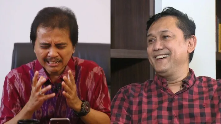 Kolase foto Roy Suryo dan Denny Siregar (Foto: ist.)