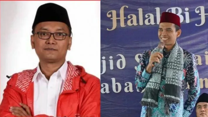 Kolase foto Guntur Romli dan Ustadz Abdul Somad (Foto: ist)