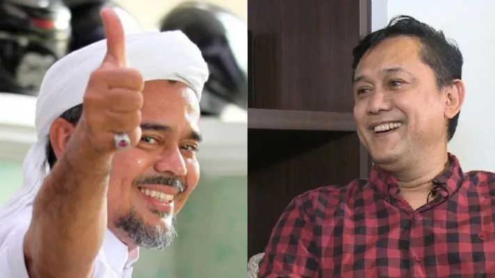 Kolase foto Habib Rizieq dan Denny Siregar (Foto: ist.)