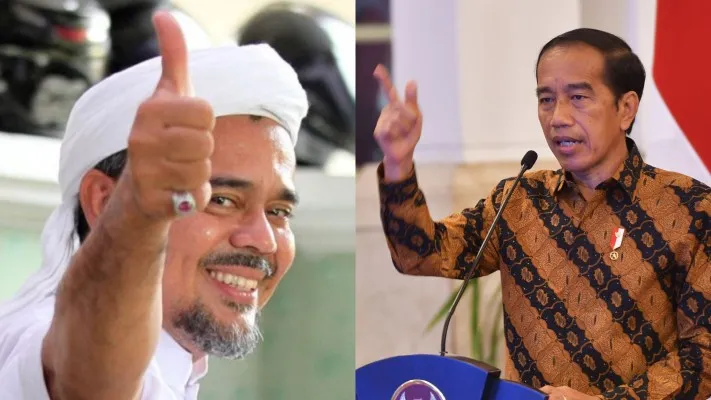 Kolase foto Habib Rizieq Shihab dan Jokowi (Foto: ist.)