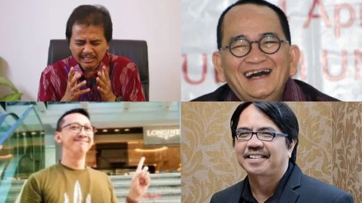 Kolase foto Roy Suryo, Ruhut Sitompul, Abu Janda, dan Ade Armando (Foto: ist)