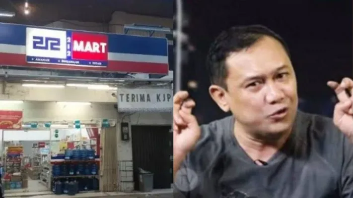 Kolase foto 212 Mart dan Denny Siregar (Foto: diolah dari google)