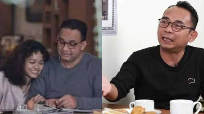 Kolase foto Anies Baswedan dan putrinya, dan Eko Kuntadhi (Foto: diolah dari google)