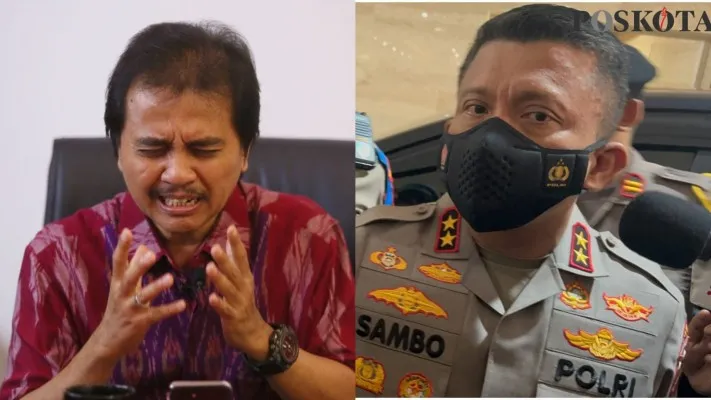 Kolase foto Roy Suryo dan Irjen Ferdy Sambo (Foto: ist.)