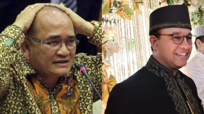 Kolase foto Ruhut Sitompul dan Anies Baswedan (Foto: ist./diolah dari google)