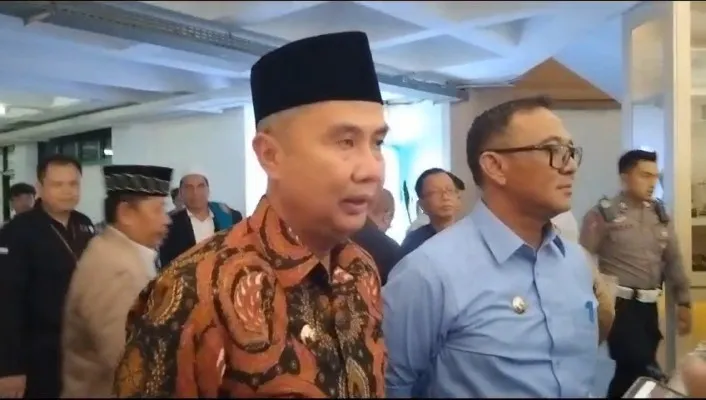 Pj Gubernur Jabar saat melakukan kunjungan kerja ke Kabupaten Bogor. (Panca)