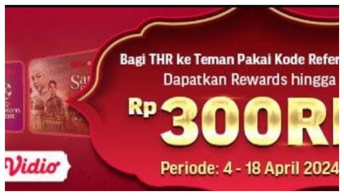 Kamu Berhak Klaim Saldo DANA Gratis Rp300.000 Hanya Dengan Mengundang Teman (Screenshoot Vidio.com)