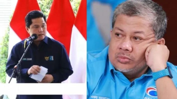 Kolase foto Erick Thohir dan Fahri Hamzah (Foto: ist.)