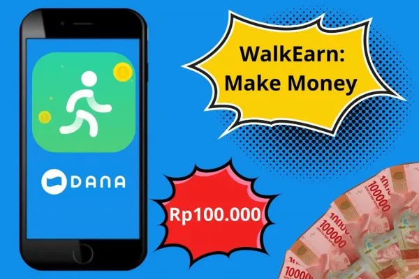 WalkEarn, aplikasi kebugaran yang bisa klaim saldo DANA gratis Rp100.000 dari jalan kaki. (Poskota/Audie Salsabila Hariyadi)