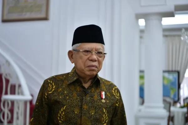 Wapres Ma'ruf Amin hadiri Harlah Satu Abad NU secara virtual. Foto: Ist.