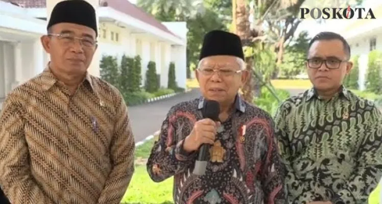 Wapres KH Ma'ruf Amin saat memberikan keterangan. (johara)