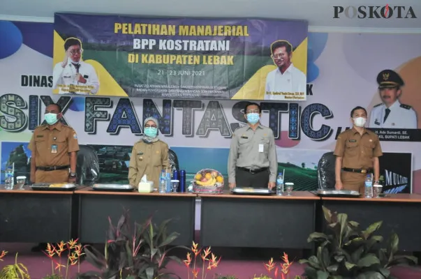 Pelatihan Manajerial Balai Pelatihan Pertanian Komando Strategis Petani (BPP Kostratani), bertempat di Aula Dinas Pertanian Kabupaten lebak, Senin (21/06/2021). (foto: yusuf permana)