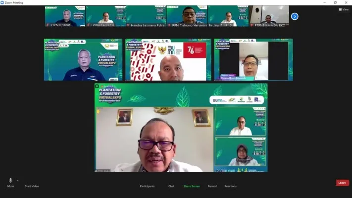 Perhutani Ikuti acara Pembukaan Webinar Plantation & Forestry Virtual Expo secara online . (Ist)