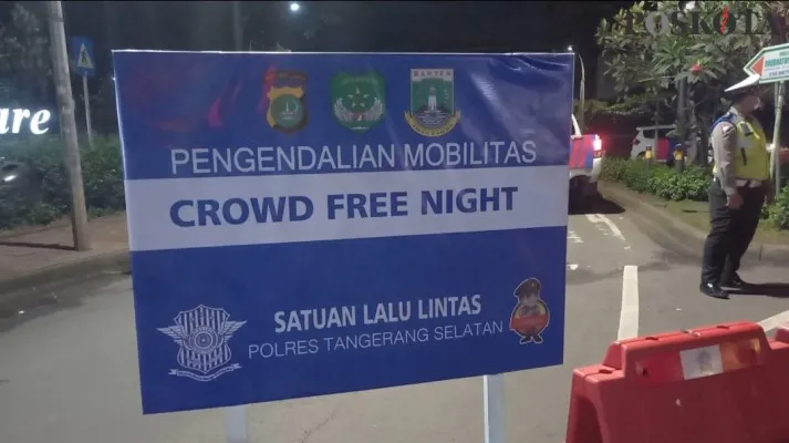 Crowd Fre Night di wilayah Polres Tangsel, Sabtu (5/2/2022)[dok. POSKOTA.CO.ID]