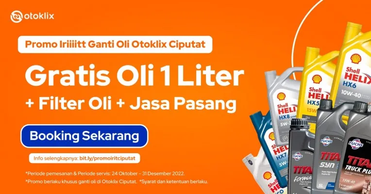 Promo ganti oli dari Otoklix. (Ist.)