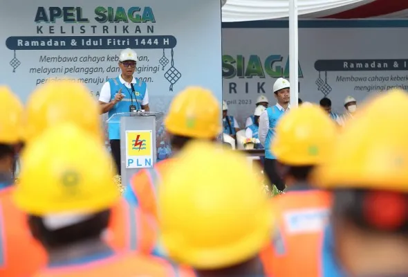 Foto: Kesiagaan PLN ini tercermin melalui Apel Siaga Kelistrikan Ramadan dan Idul Fitri 1444 H yang digelar di Jakarta pada Rabu (5/4/2023). (Ist.)