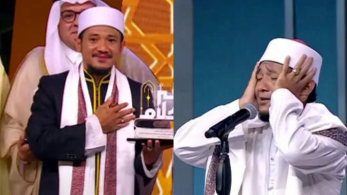 Pria Aceh yang ikut lomba azan di Arab Saudi rebut juara 2. (Kolase/ist)