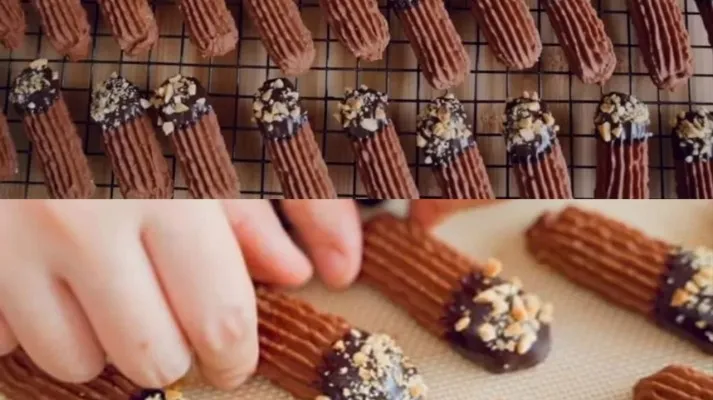 Ide resep kue kering chocolate butter cookies yang manis dan renyah. (Kolase/ist0