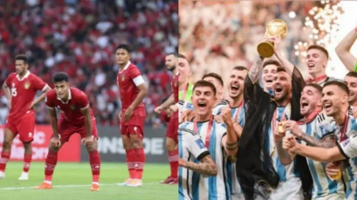 Timnas Indonesia vs Argentina dikabarkan akan bertanding di FIFA Matchdy 2023. (Kolase/Ist)