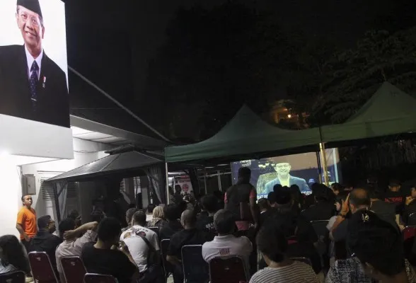 Nobar debat capres cawapres digelar TPD DKI Jakarta Ganjar-Mahfud di Jakarta Selatan. (Ist)