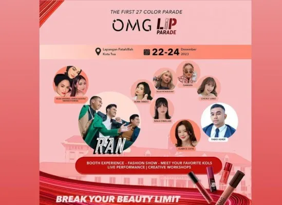 Gratis! Nonton Konser RAN dan Fabio Asher hingga Fashion Show di OMG Lip Parade, Cek Lokasi dan Jadwalnya di Sini (Instagram/@itsomgbeauty)